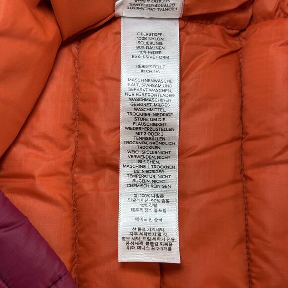 Cotopaxi Fuego Ultralight Down Vest Pink Orange Stripe Puffer Women's Size M - Picture 10 of 12